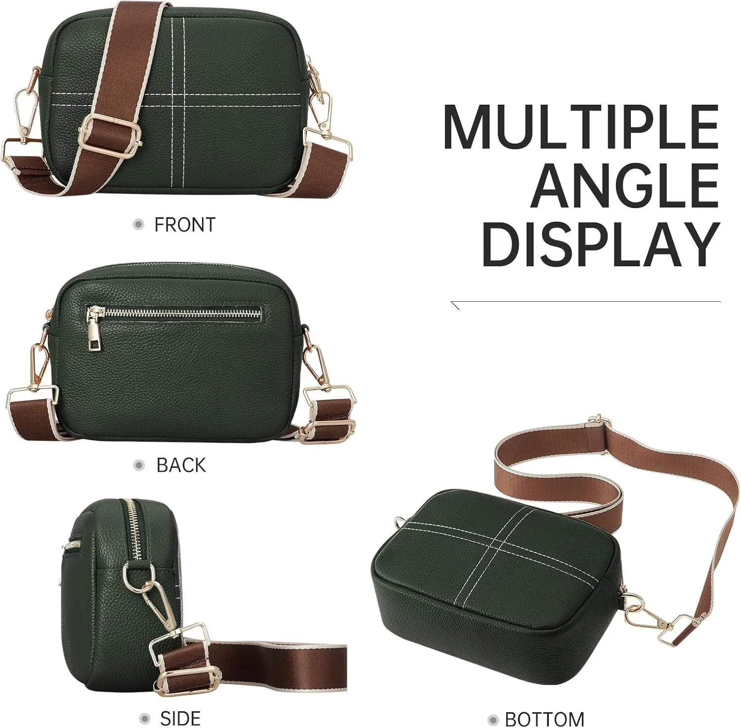 HUA ANGEL Quilted Crossbody Bags for Women, Trendy Small Crossbody Travel Purses Vegan Leather Cellphone Shoulder Handbags