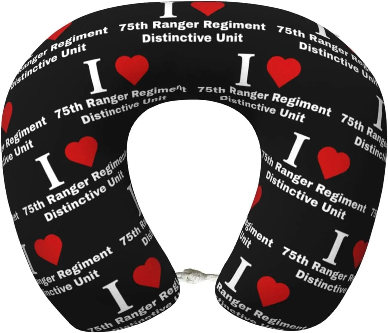 I Love 75th Ranger Regiment Distinctive Unit Neck Pillow Memory Foam U-Shaped Travel Neck Pillow for Airplanes Car Home
