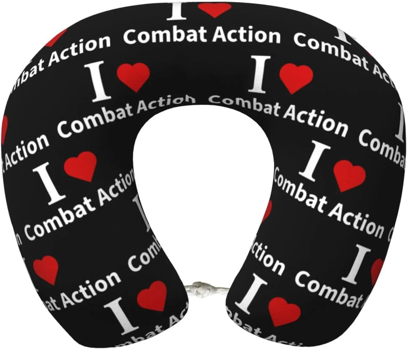I Love Combat Action Neck Pillow Memory Foam U-Shaped Travel Neck Pillow for Airplanes Car Home