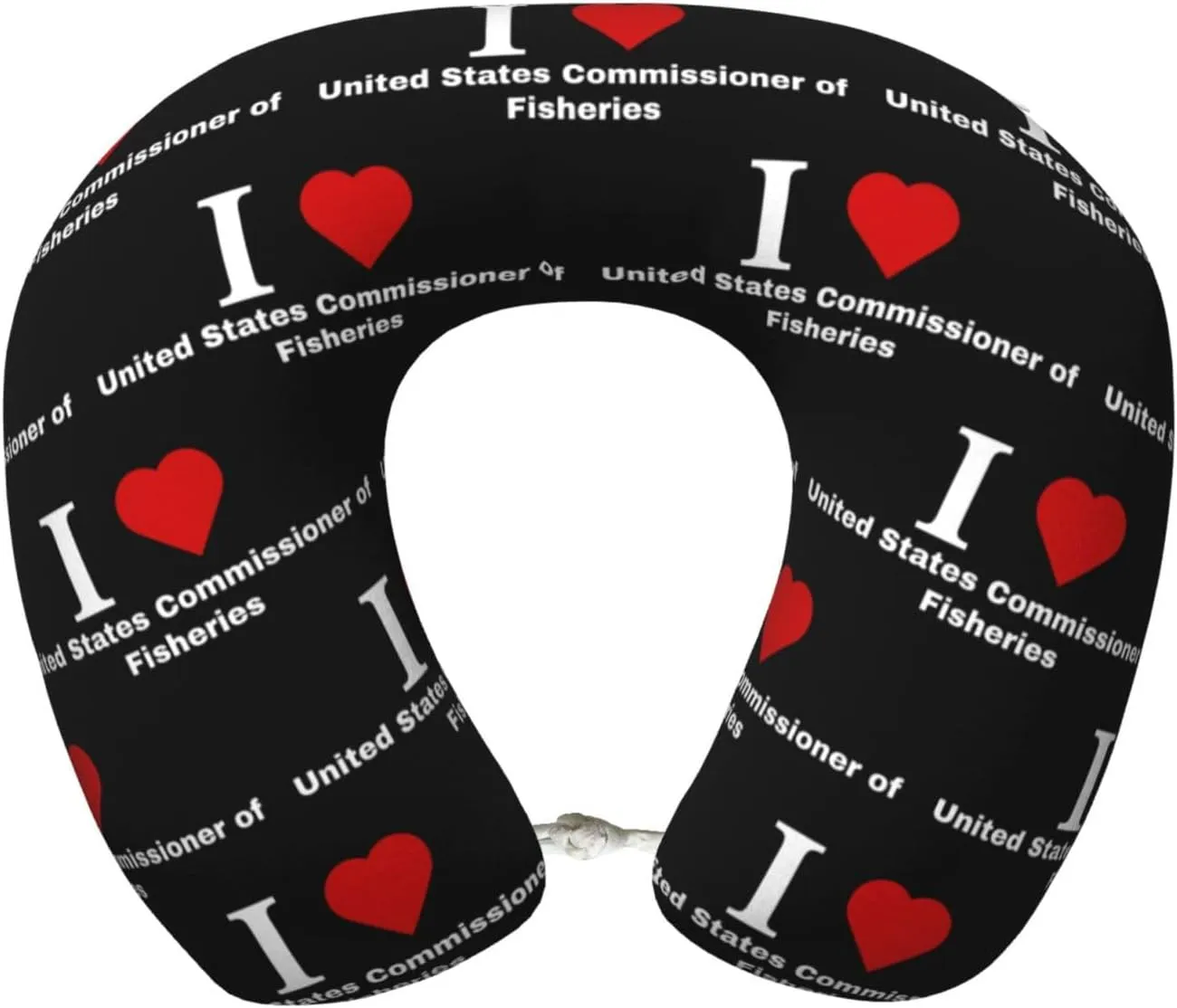 I Love United States Commissioner of Fisheries Neck Pillow Memory Foam U-Shaped Travel Neck Pillow for Airplanes Car Home