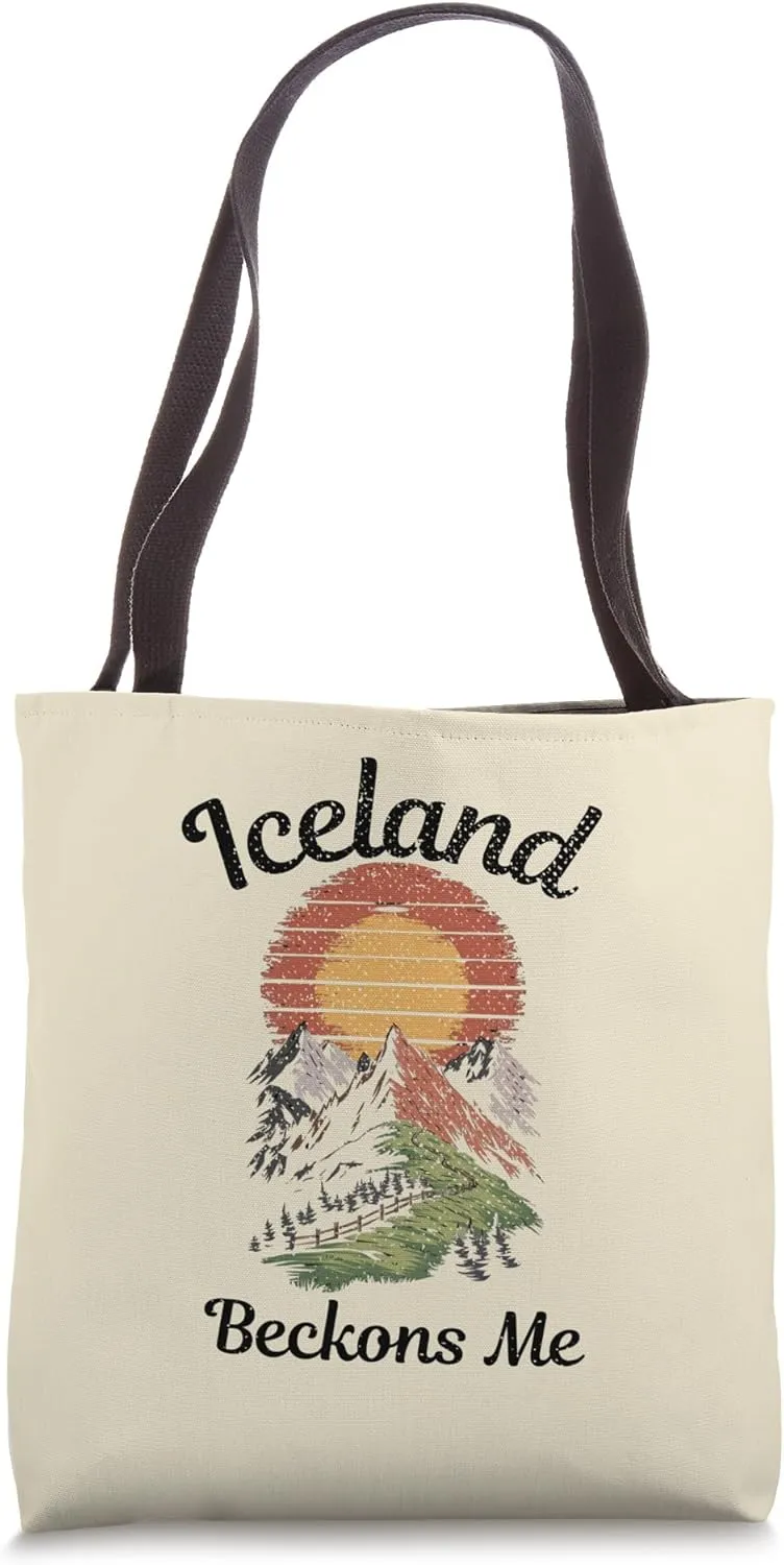 Iceland Beckons Me Travel Vacation Iceland Tote Bag