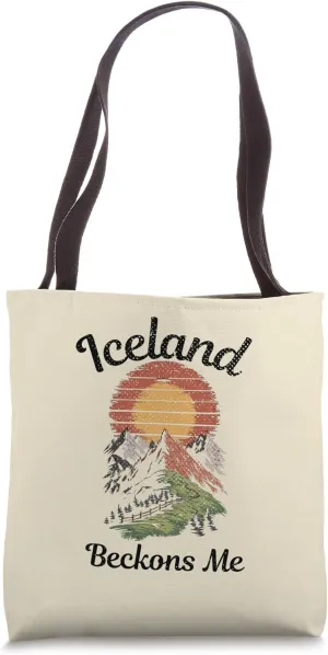 Iceland Beckons Me Travel Vacation Iceland Tote Bag
