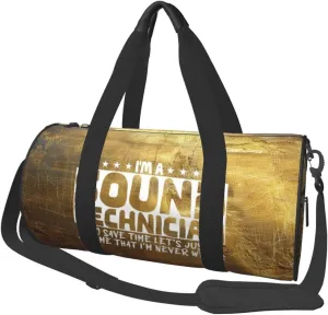 I'M A Sound Engineer To Save Time Duffel Bag Gym Bag Travel Sports Tote Large Foldable Beach Swim Yoga5