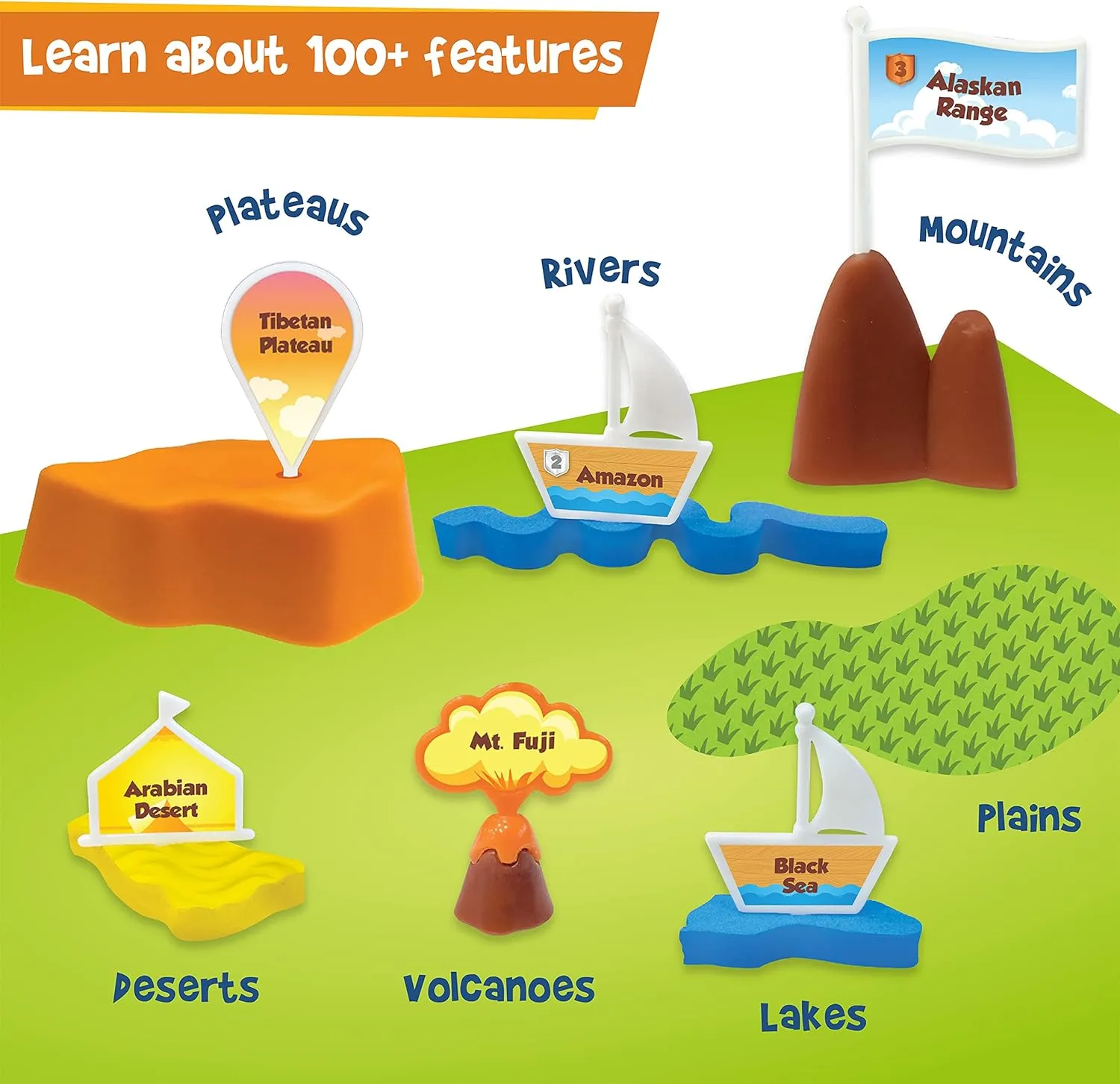Imagimake Mapology Physical Features | World Map for Kids | 3D Puzzles for Ages 8-10 | Educational Toys for Kids 8-12 | Gifts for Boys & Girls 8-12 | Building Toys Gift for Birthday and Christmas