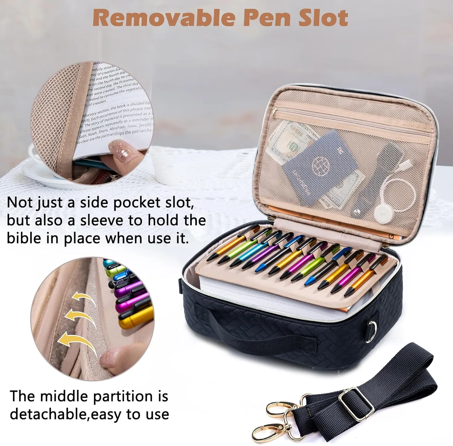 IMAGINING Stylish Bible Cover - Large Bible Bag with Handles - Women's Bible Gift - Book Protector