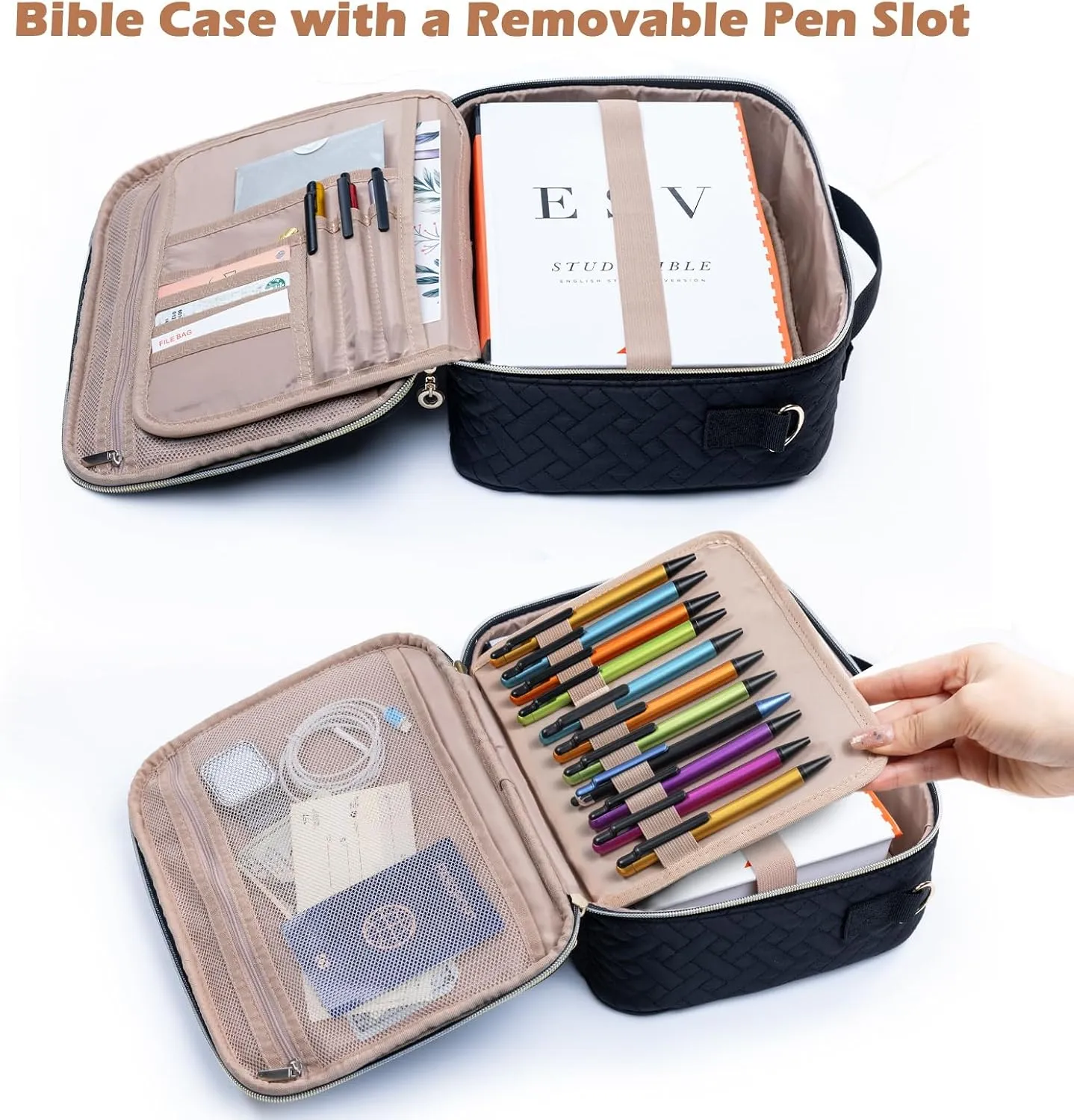 IMAGINING Stylish Bible Cover - Large Bible Bag with Handles - Women's Bible Gift - Book Protector