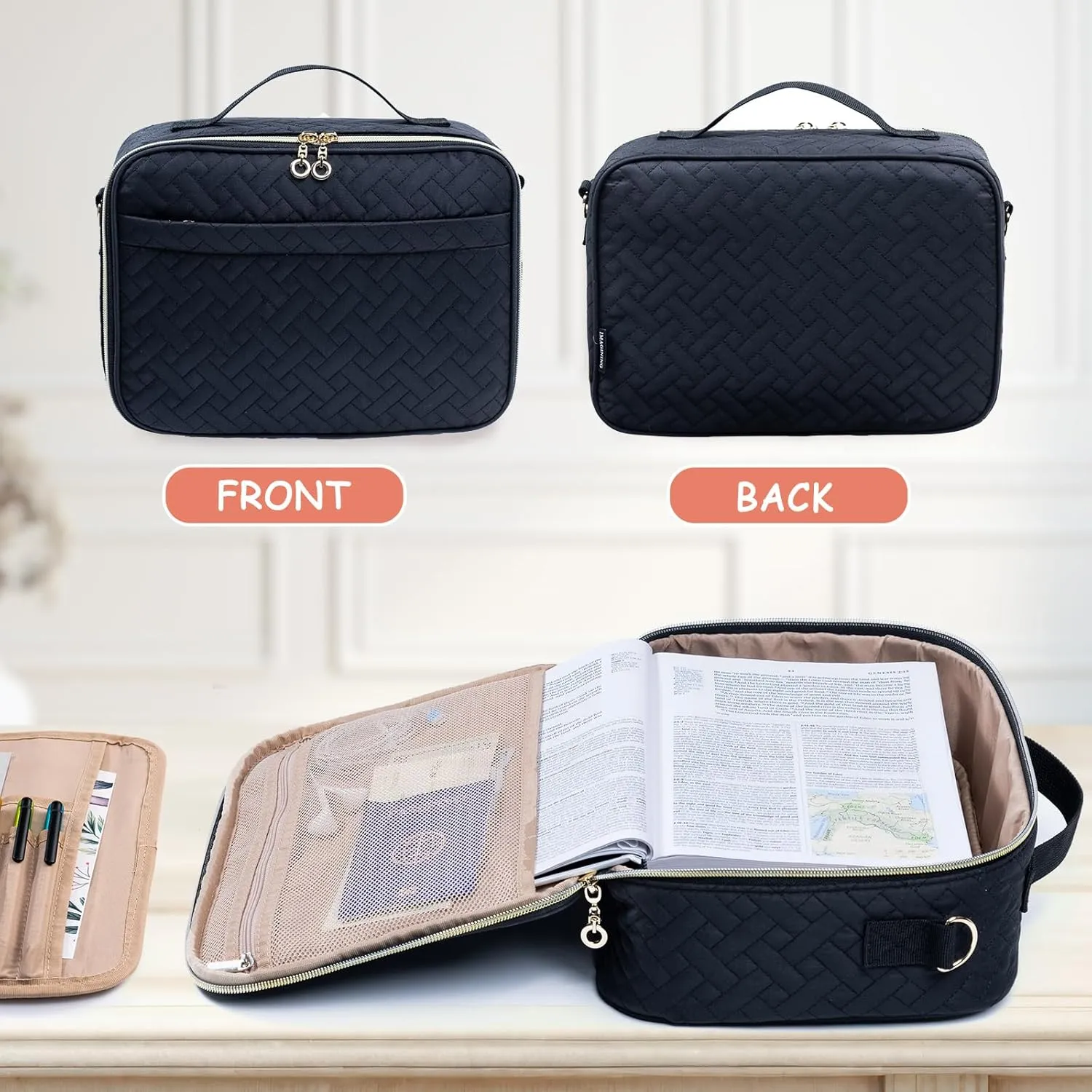 IMAGINING Stylish Bible Cover - Large Bible Bag with Handles - Women's Bible Gift - Book Protector