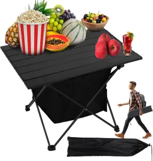 iMounTEK Camping Table Lightweight Beach Table with Storage Portable Folding Ta ble with Carry Bag, Backpacking Tent Table for Travel, Picnic, BBQ, Outdoor Cooking（L）