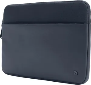 Incase A.R.C. Sleeve with ReSpun 100% Recycled Polyester - 13" & 14" MacBook/Laptop & iPad/Tablet Case - Cushioned Faux Fur Lining, External Zippered Slip Pocket - Navy