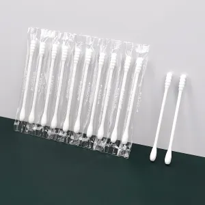 Individually Wrapped Cotton Swabs, Cotton Stick, Travel Individually Wrapped Double Tipped Cotton Swabs for Ear,Makeup,Clean (1000 Count（Round-Sprial）)