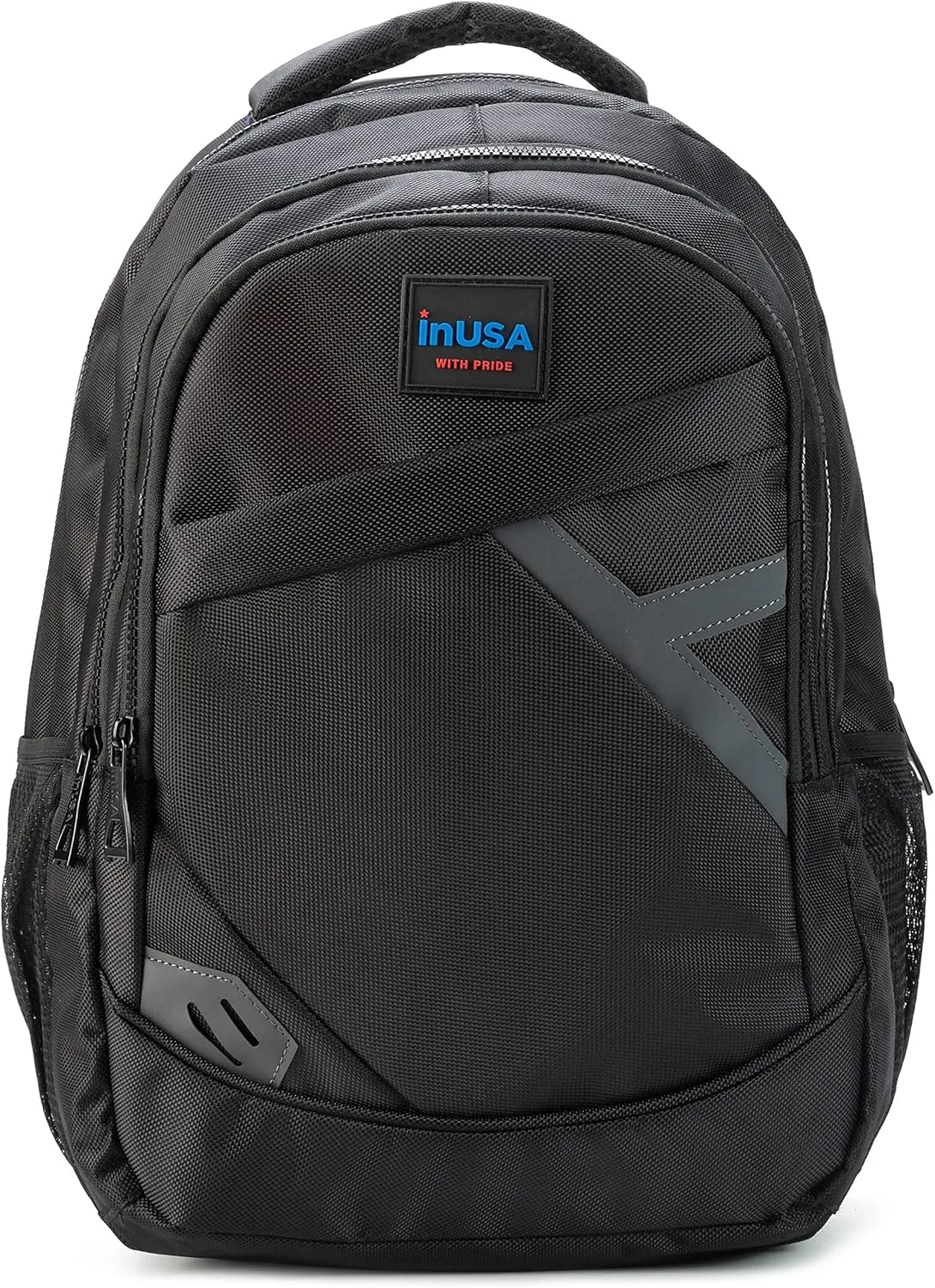 InUSA APACHE Executive Backpack for 15.6-inch Laptop | Multi-Compartment, Spacious Storage, Waterproof Outer Bag Shell, Easy Carrying with Reinforced Straps | Black