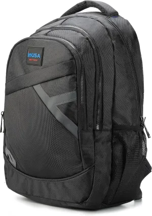 InUSA APACHE Executive Backpack for 15.6-inch Laptop | Multi-Compartment, Spacious Storage, Waterproof Outer Bag Shell, Easy Carrying with Reinforced Straps | Black