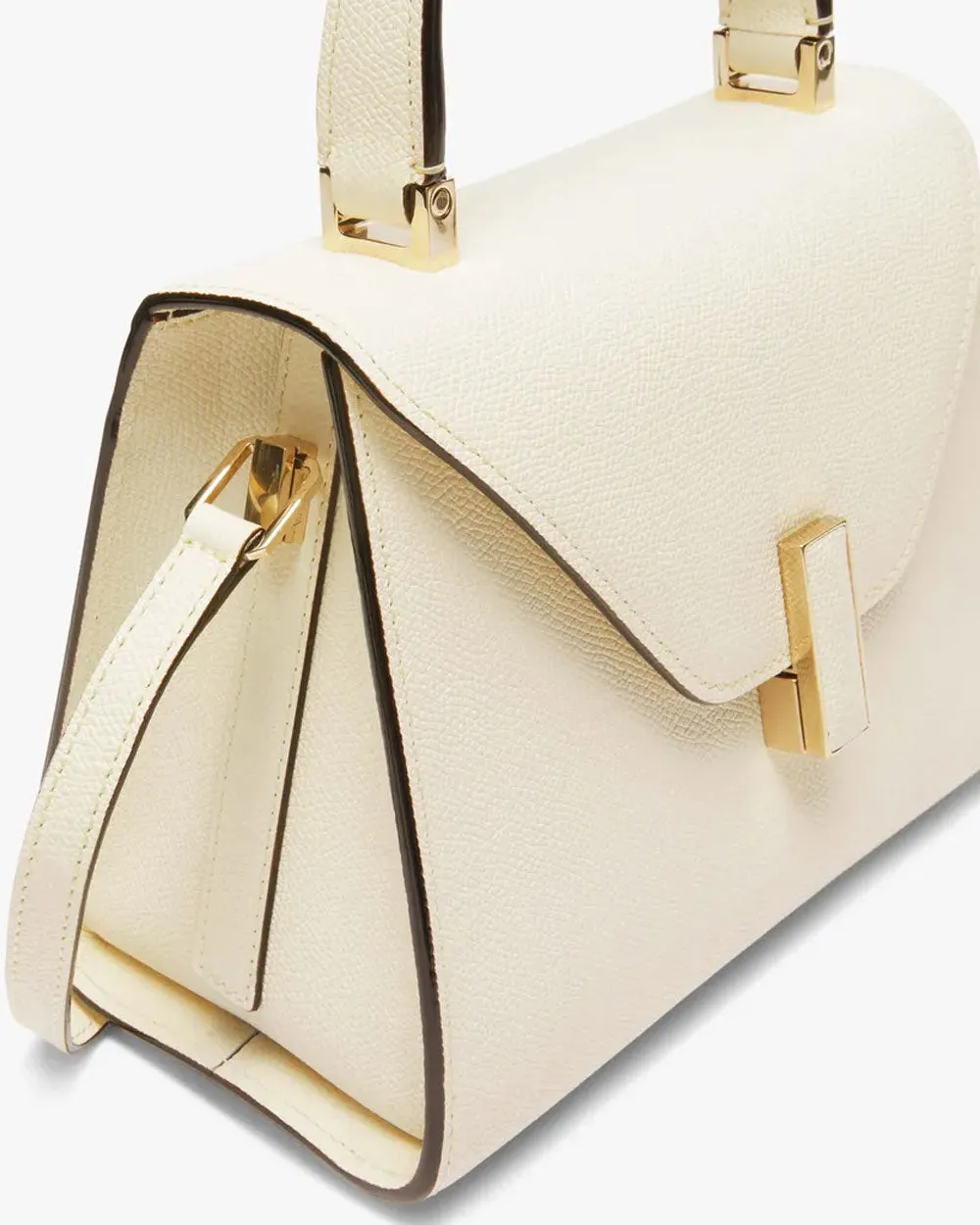 Iside Top Handle Mini Bag in Pergamena White