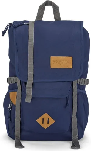 JanSport Hatchet Backpack – 15-inch Padded Laptop Compartment, Dual Water Bottle Pockets, Side Compression Straps, Navy