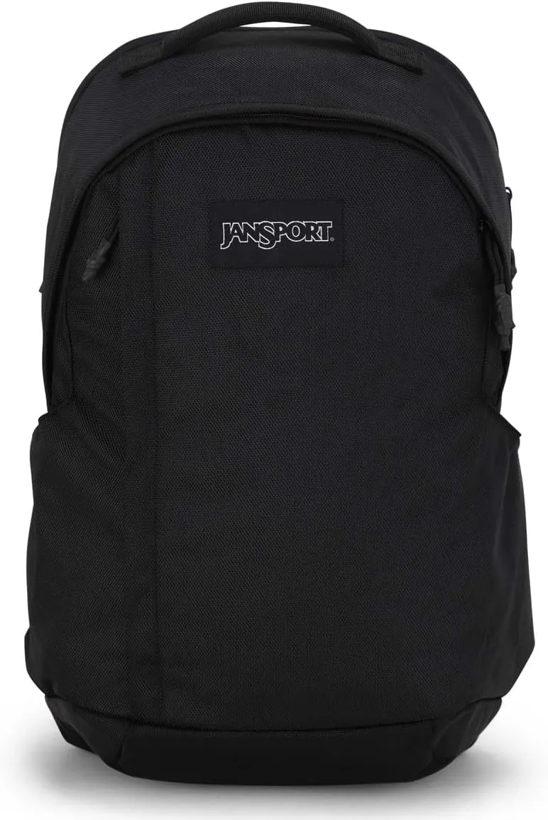 JanSport Station Pack – Large Backpack with Side Access Padded Laptop Sleeve, Dual Water Bottle Pockets, and Organizer Loft Pocket, Black