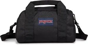 JanSport Weekender Mini Duffel - Travel or Gym Bag, Durable Weekender with Side Grab Handles - Black