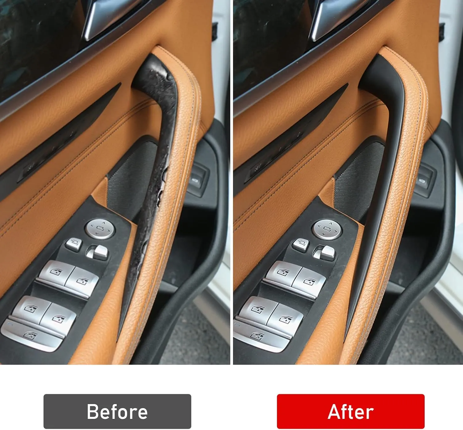 Jaronx Compatible with BMW 5 Series G30 G31 Door Handle Covers 2017-2022, 2PCS Interior Door Pull Handle Covers Compatible with BMW G30/G31/F90 M5 518d,520d,520i,525d,530d,530e,530i,540dX,540i,M550dX