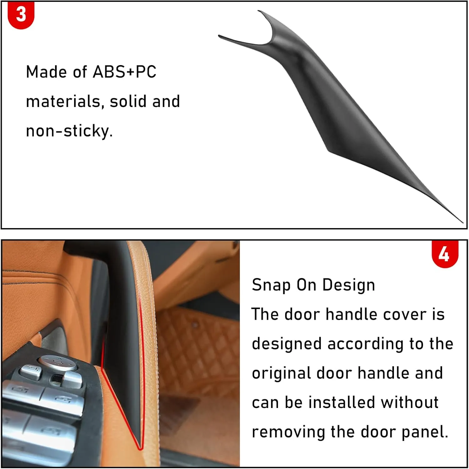 Jaronx Compatible with BMW 5 Series G30 G31 Door Handle Covers 2017-2022, 2PCS Interior Door Pull Handle Covers Compatible with BMW G30/G31/F90 M5 518d,520d,520i,525d,530d,530e,530i,540dX,540i,M550dX