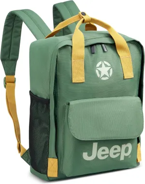 Jeep JS014D Tote Travel Backpack, Army, 14" Laptop
