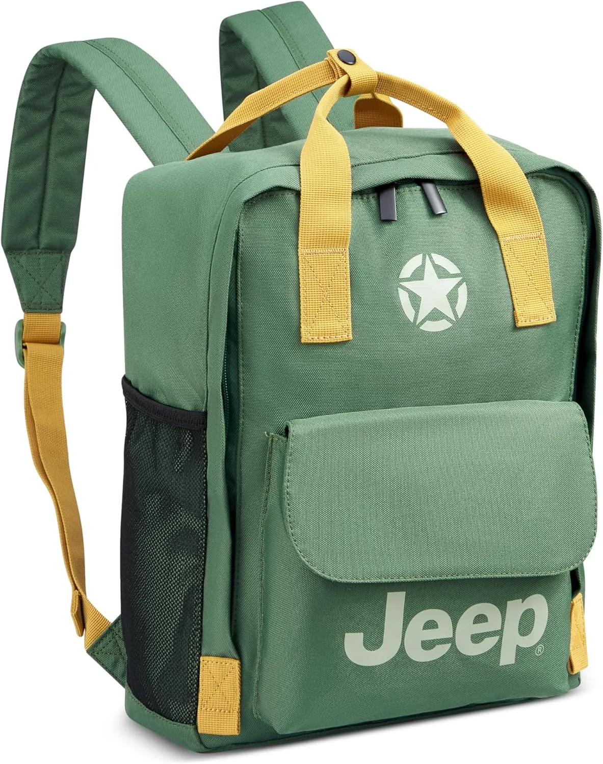 Jeep JS014D Tote Travel Backpack, Army, 14" Laptop