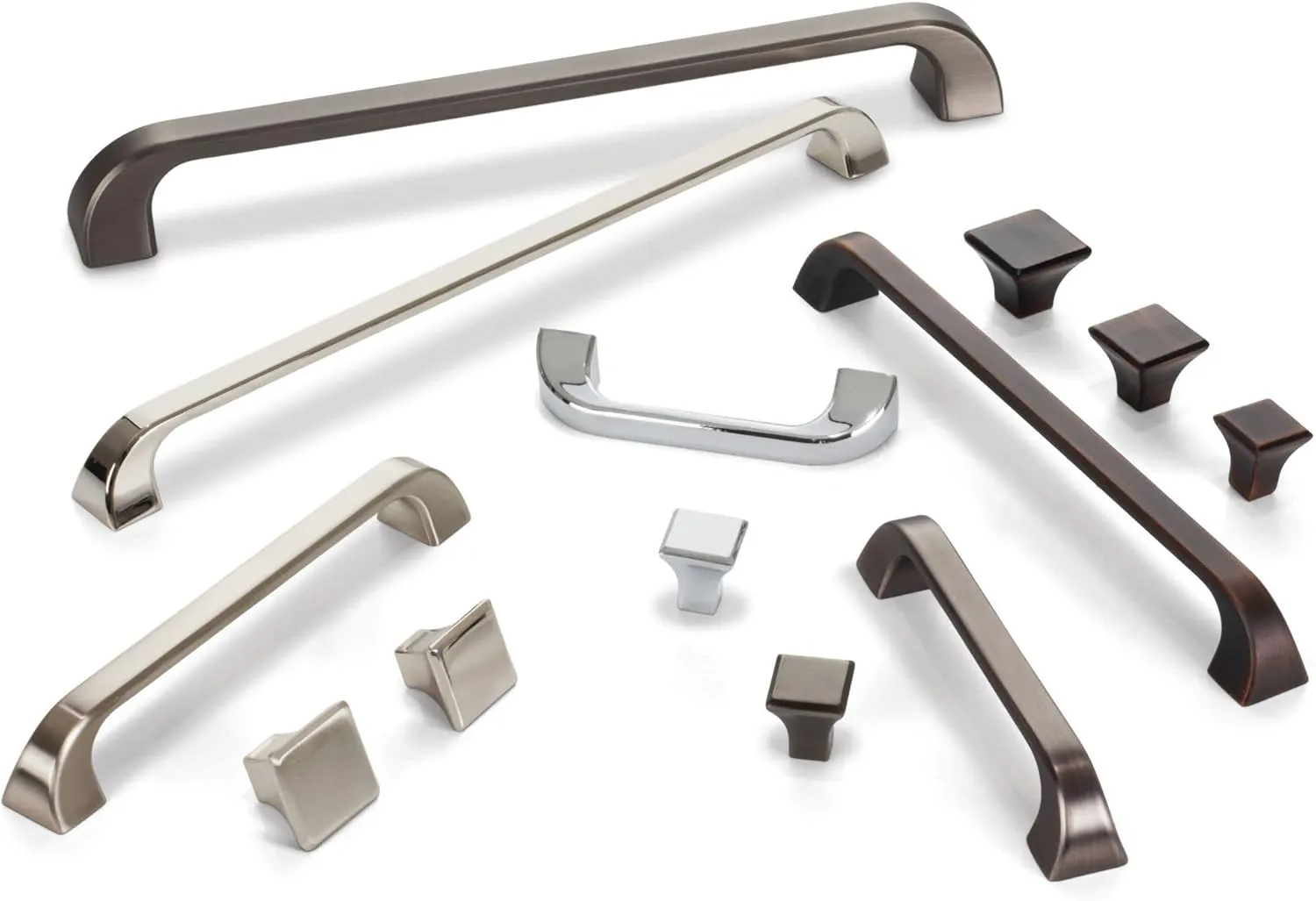 Jeffrey Alexander 972 Marlo Collection Beautiful and Unique Cabinet Handles Pulls (7-1/16" Overall Length, Brushed Oil Rubbed Bronze)