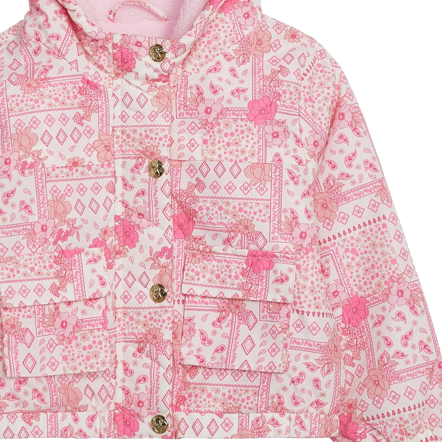 Jessica Simpson Girls' Midweight Hooded Utility Jacket