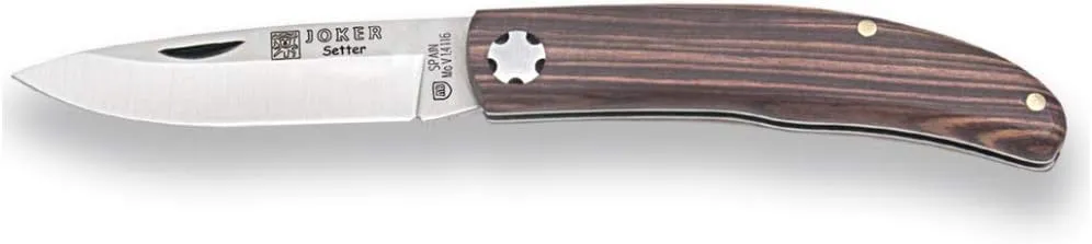 Joker "Setter NP112 Pocket Knife, Rosewood Handles and 2.5 in. Blade, Tool for Fishing, Hunting, Camping and Hiking