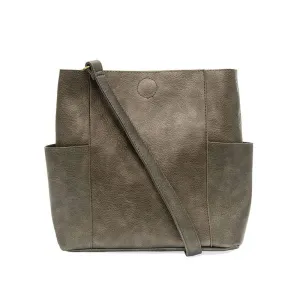 JOY ACCESSORIES KAYLEIGH BUCKET BAG - PEWTER