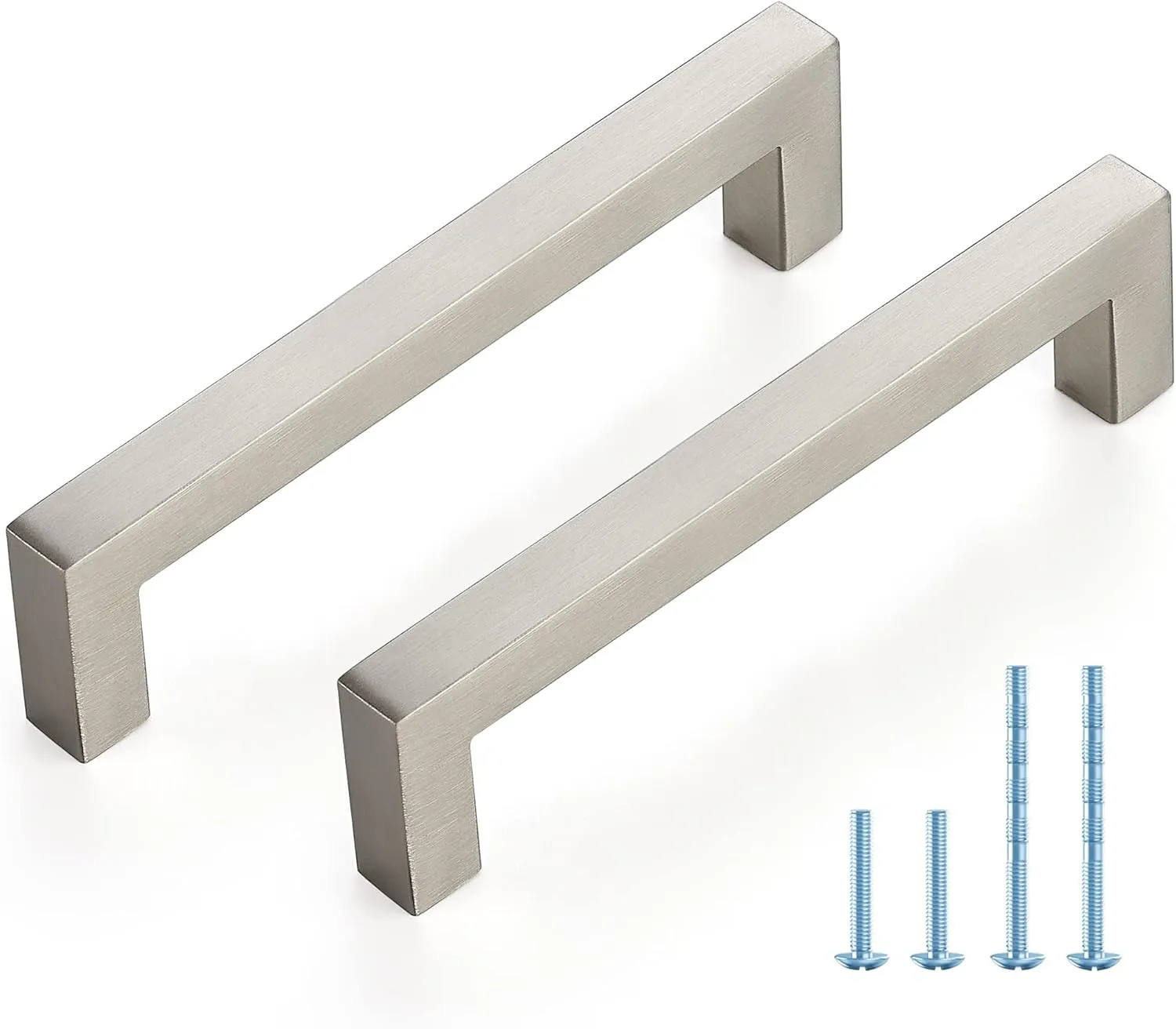 JOY DECOR 10 Pack Kitchen Cabinet Pulls with 5 Inch Hole Center, Brushed Nickel Stainless Steel Cabinet Handles, Kitchen Drawer Pulls Hardware