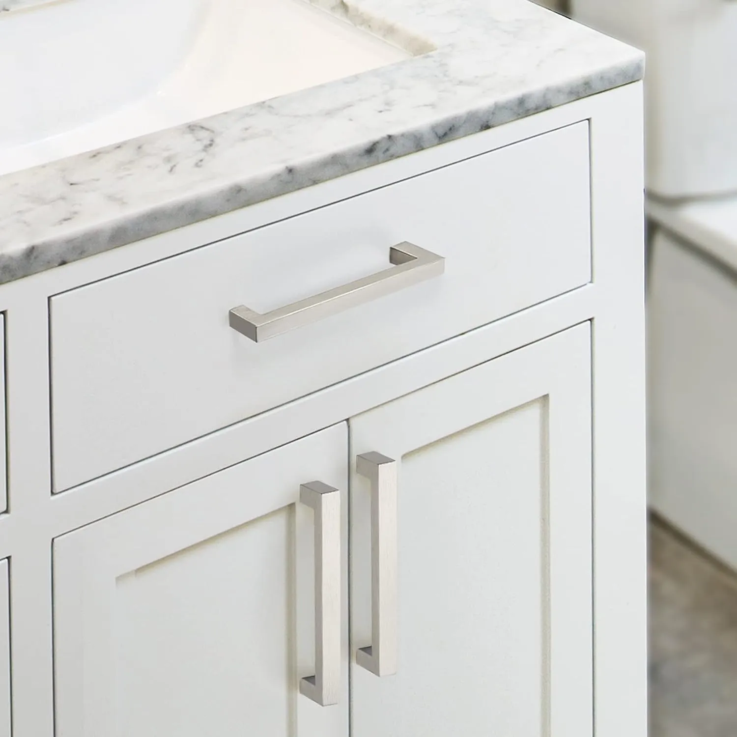JOY DECOR 10 Pack Kitchen Cabinet Pulls with 5 Inch Hole Center, Brushed Nickel Stainless Steel Cabinet Handles, Kitchen Drawer Pulls Hardware