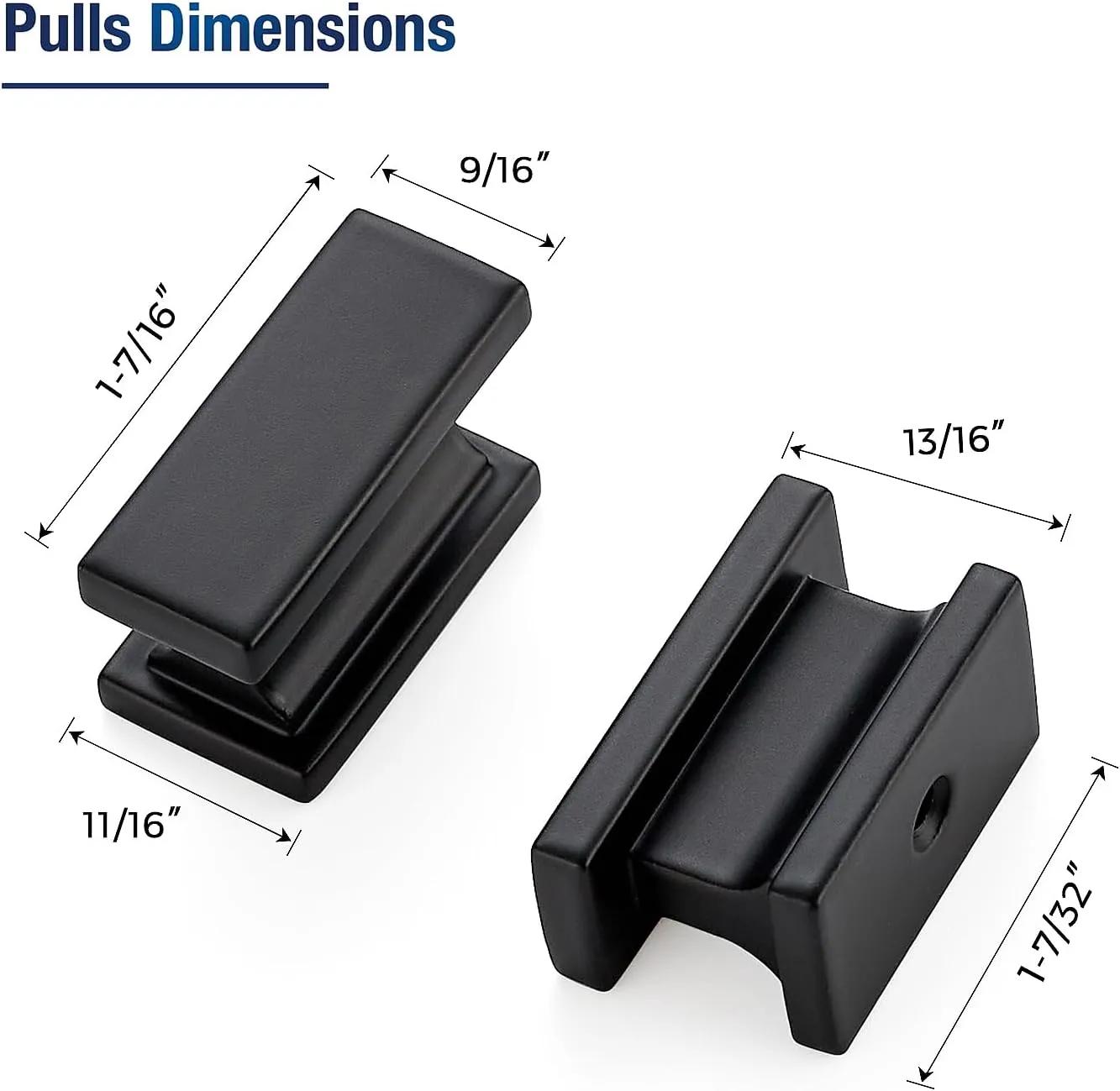 JOY DECOR 10 Pack Matte Black Cabinet Knobs and Handles - Single Hole Kitchen Door Pulls for Cabinets