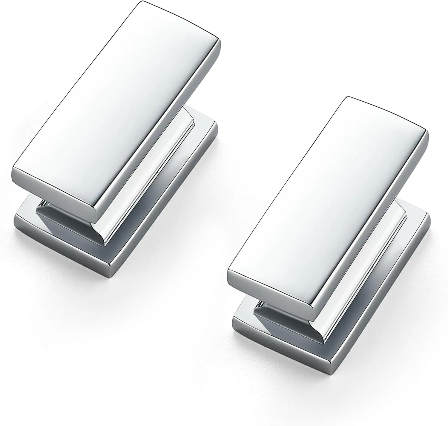 JOY DECOR 10 Pack Polished Chrome Cabinet Knobs - Single Hole Kitchen Cabinet Door Handles and Drawer Pulls