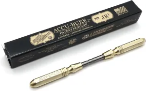 Junior Dual-Sided Card Scraper Burnisher 3/16” Diameter Solid Carbide Rod with Solid Brass Handles