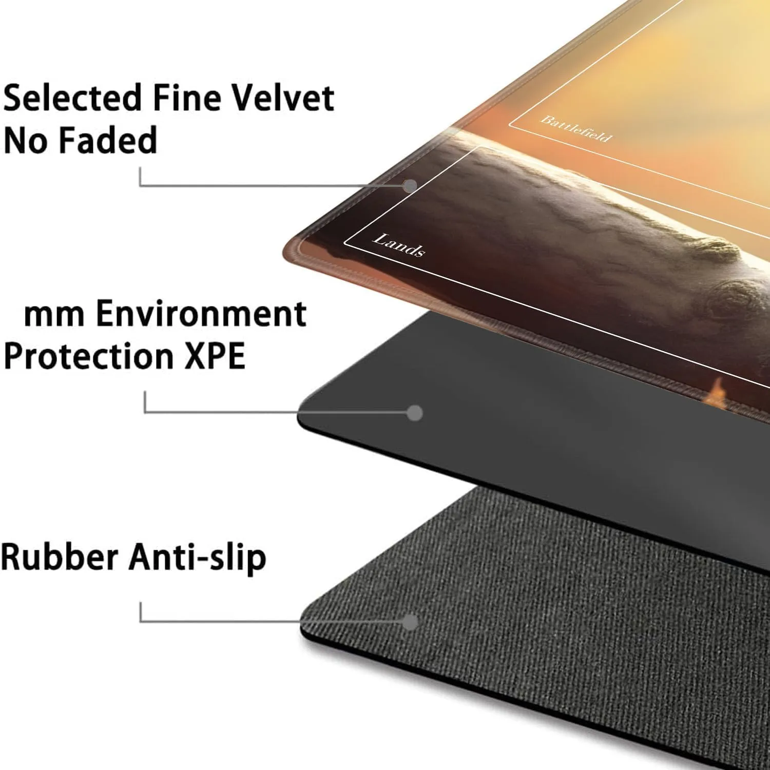 JVGFYNKL for TCG Playmat with Zones, 24x14 in Non-Slip Rubber for MTG Playmat with Drawstring Travel Pouch and 6 Dice, for MTG Mat, Animals Cute Squirrel Pattern Card Game Playmats