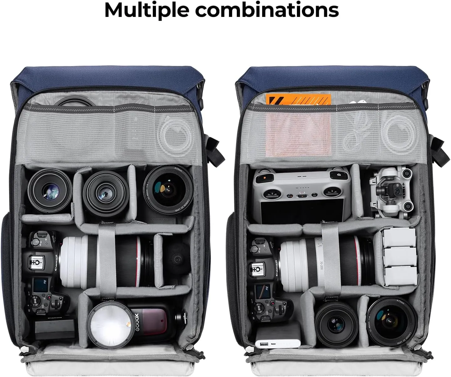 K&F Concept Camera Backpacks for Photographers Travel Bag for Tripod Camera Lence Accessory with laptop compartment and Rain Cover Waterproof Multi-Functional Camera Bags for Dslr Cameras