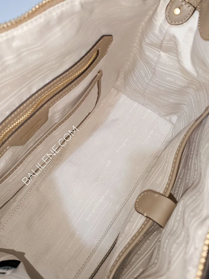 Kate Spade Flower Jacquard Stripe Faye Medium Satchel Natural Multi