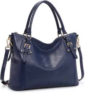 Kattee Leather Handbags Tote Shoulder Bag for Woman Satchel Designer Purse Top Handles Crossbody Bag Large Capacity