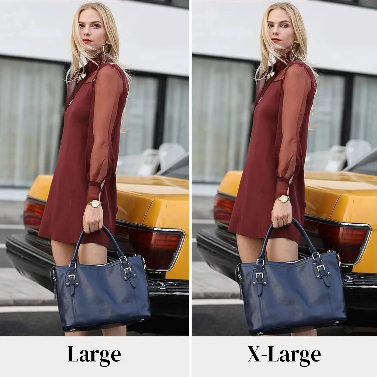 Kattee Leather Handbags Tote Shoulder Bag for Woman Satchel Designer Purse Top Handles Crossbody Bag Large Capacity