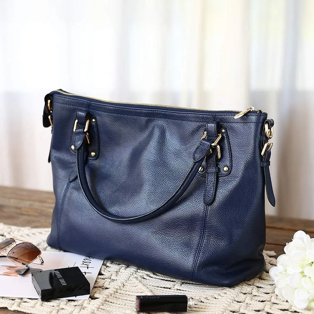 Kattee Leather Handbags Tote Shoulder Bag for Woman Satchel Designer Purse Top Handles Crossbody Bag Large Capacity