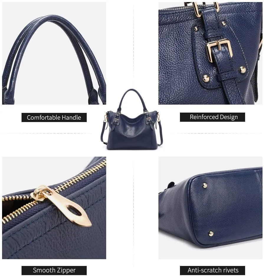 Kattee Leather Handbags Tote Shoulder Bag for Woman Satchel Designer Purse Top Handles Crossbody Bag Large Capacity