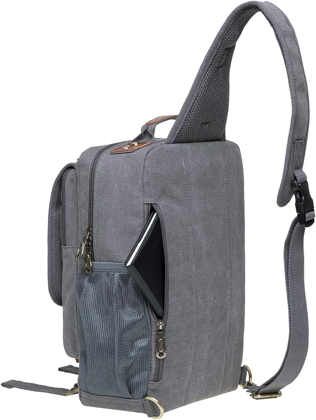 KAUKKO Canvas Messenger Bag Cross Body Shoulder Sling Backpack Travel Hiking Chest Bag