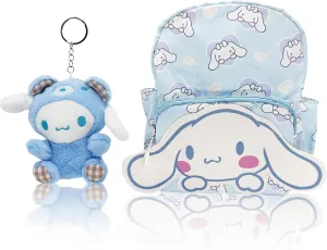 Kawaii White Dog Backpack for Teens Women, Cute Cartoon Nylon Mini Backpack Purse Bookbag Travel Daypack