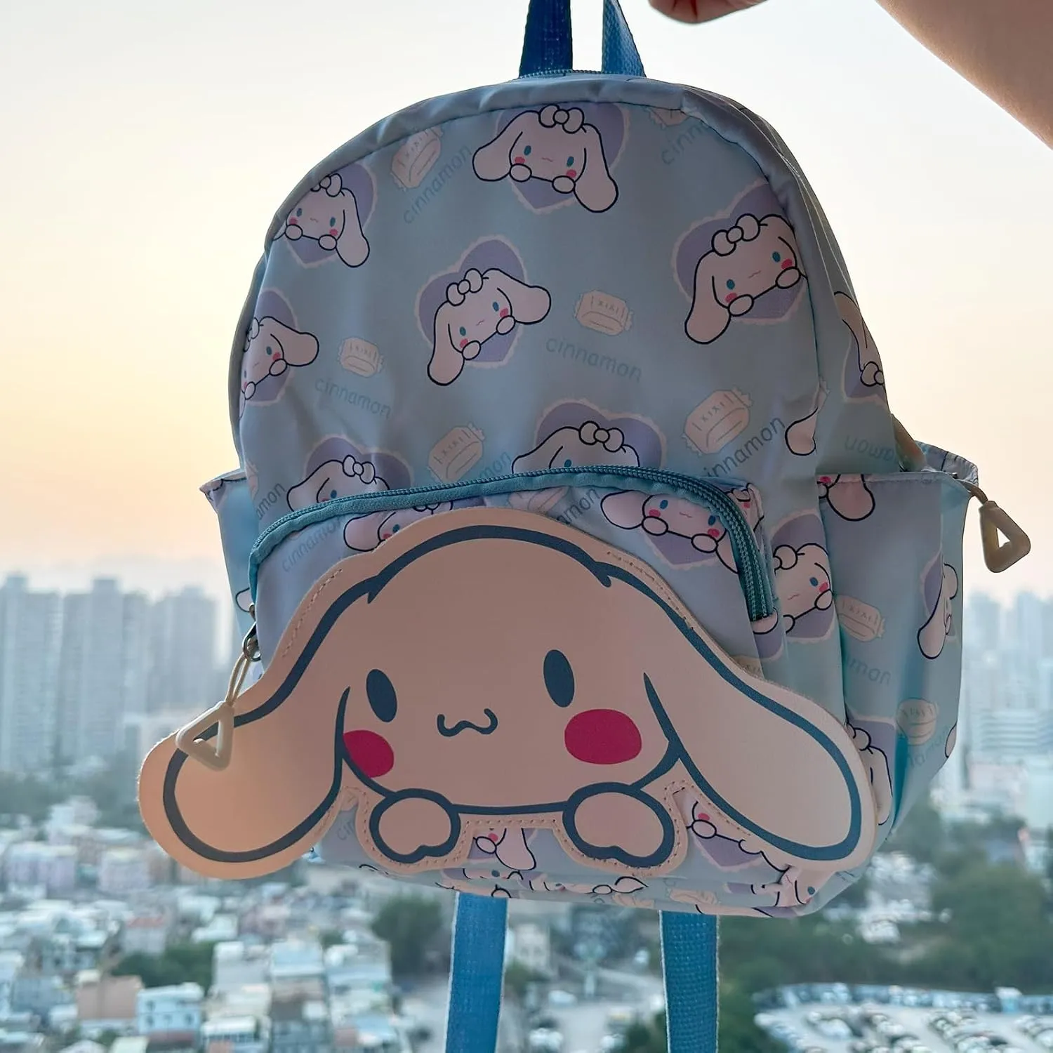Kawaii White Dog Backpack for Teens Women, Cute Cartoon Nylon Mini Backpack Purse Bookbag Travel Daypack