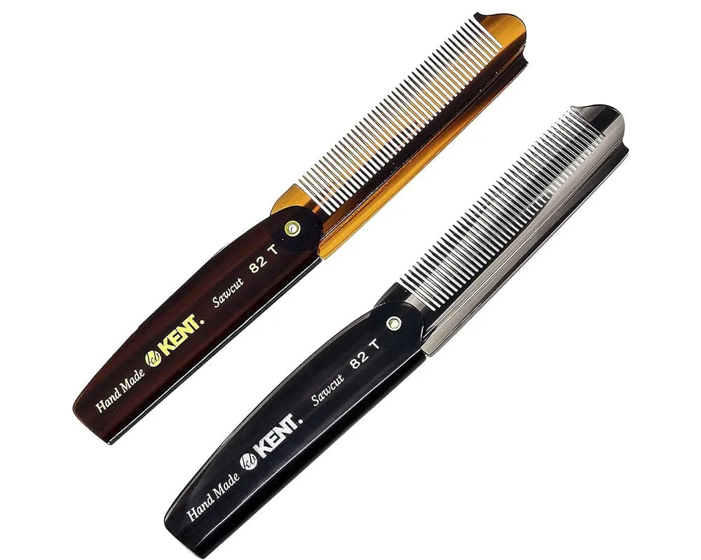 Kent Brushes Folding Comb - Compact Elegance for On-the-Go Grooming