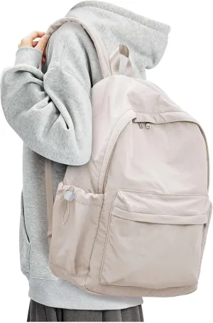 Khaki Lightweight Basic Backpack for High School,College Bookbag for Womens,Travel Laptop Backpacks for Teen Girls,School Bag Casual Daypack
