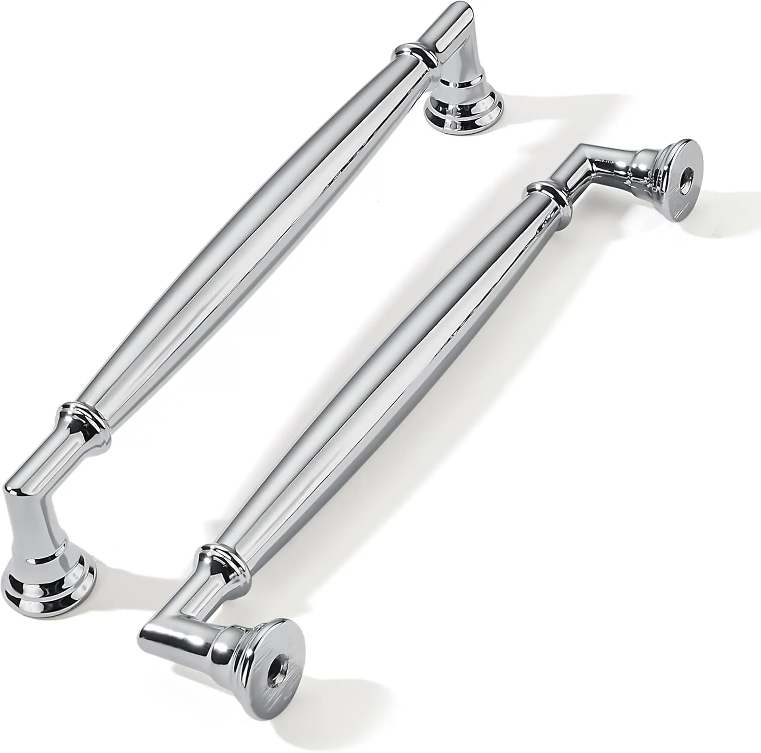 khtumeware 2 Pack 6 Inch(152mm) Polished Chrome Cabinet Pulls Heavy Duty Solid Cabinet Handles Kitchen Cabinet Hardware for Cupboard Drawer Handles