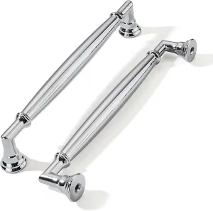 khtumeware 2 Pack 6 Inch(152mm) Polished Chrome Cabinet Pulls Heavy Duty Solid Cabinet Handles Kitchen Cabinet Hardware for Cupboard Drawer Handles