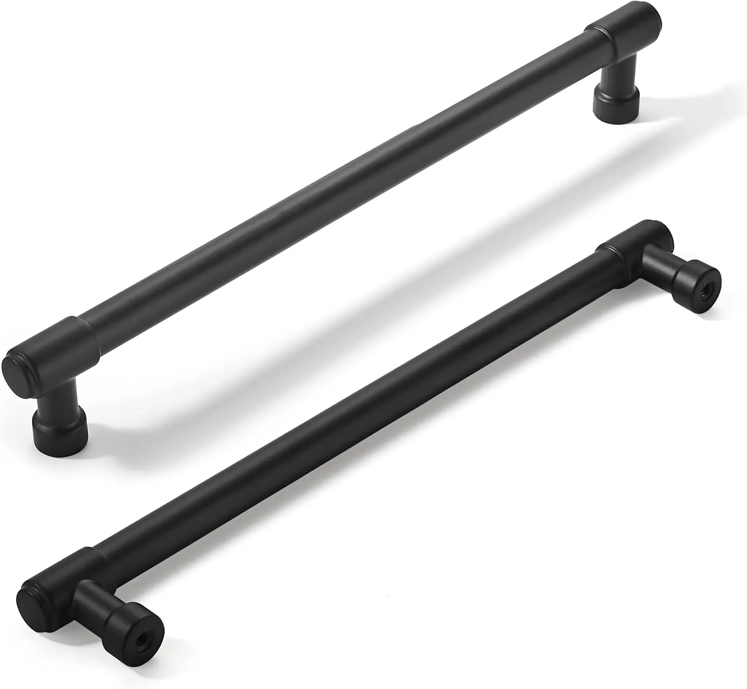 khtumeware 2 Pack Matte Black Cabinet Pulls 12 Inch(305mm) Hole Centers Kitchen Cabinet Handles Cabinet Hardware Kitchen Handles for Cabinets Cupboard Handles Drawer Pulls