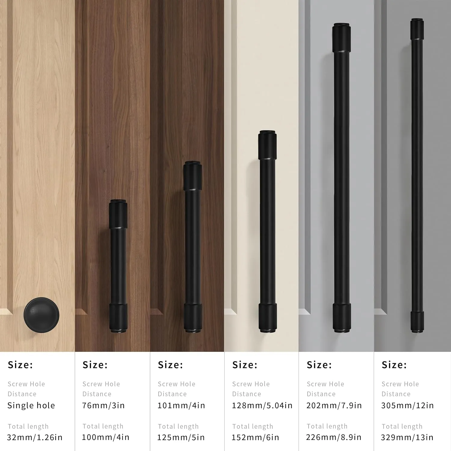 khtumeware 2 Pack Matte Black Cabinet Pulls 12 Inch(305mm) Hole Centers Kitchen Cabinet Handles Cabinet Hardware Kitchen Handles for Cabinets Cupboard Handles Drawer Pulls