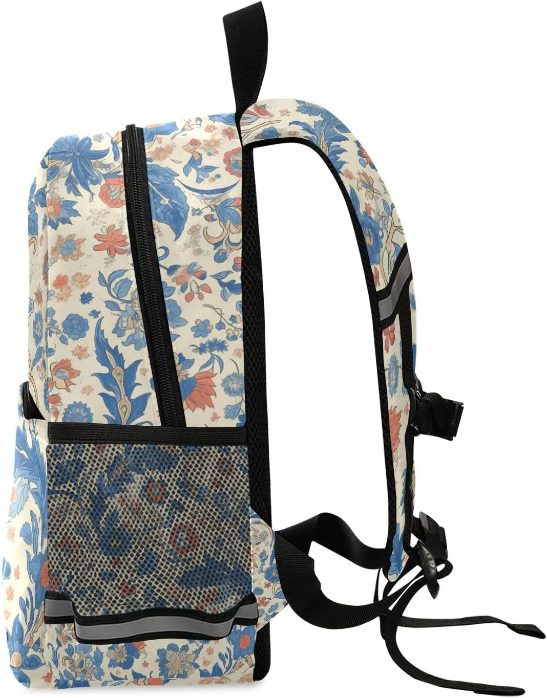 Kids Backpack for Boys Mini Multifunctional Bookbag with Reflective Strips Travel Outdoor Daypack, Paisley Watercolor